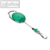 Durable Ausweishalter - Jojo mit Federhaken, Metall, oval, L 80 cm, grün, 832705