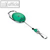 Durable Ausweishalter - Jojo mit Federhaken, Metall, oval, L 80 cm, gr?n, 832705