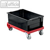 Durable Rollwagen Lagertrolley, rot, 4 Rollen, 2 fix 2 beweglich, 1809693180