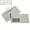 Kuvertierhüllen, 125x235mm, 80g/m², Fenster, Offset, weiß, 1.000St., 25029