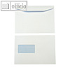 Kuvertierh?llen - 155 x 220 mm, nasskleb., 90g/m?, Fenster, Offset, wei?, 500 St