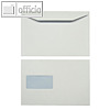 Kuvertierhüllen 162 x 238 mm, Nassklebung, Fenster, offset 90q/qm, weiß, 500 St.