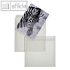Briefumschläge 80 x 80 mm, nasskleb., Offset 90 g/qm, transparent/weiß, 100St.