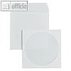 CD-ROM-H?llen mit Fenster, 124 x 124 mm, selbstklebend, 90 g/qm, wei?, 1.000St.