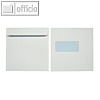 Briefumschl?ge 165 x 165 mm, Nasskleb., Fenster, Offset 100 g/qm, 500 St.