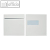 Briefumschläge 170 x 170 mm, Fenster, Nassklebend, Offset 100 g/qm, weiß, 500 St