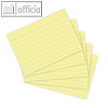 Herlitz Karteikarten, DIN A8, liniert, gelb, 100 St?ck, 10836328