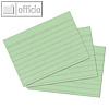 Herlitz Karteikarten, DIN A6, liniert, grün, 100 Stück, 1150655