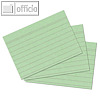 Herlitz Karteikarten, DIN A8, liniert, gr?n, 100 St?ck, 10836336