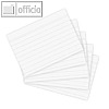 Herlitz Karteikarten, DIN A6, liniert, weiß, 100 Stück, 1150606