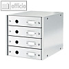 LEITZ Schubladenbox Click & Store WOW, 4 Sch?be, DIN A4, wei?, 6049-00-01