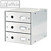 LEITZ Schubladenbox Click & Store WOW, 3 Schübe, DIN A4, weiß, 6048-00-01