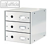 LEITZ Schubladenbox Click & Store WOW, 3 Sch?be, DIN A4, wei?, 6048-00-01