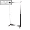 Reihengarderobe, mobil, h?henverstellbar, (B)88 x 42 x 180 cm, silber, 9422295