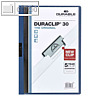 Durable Klemmhefter DURACLIP? 30, DIN A4, bis 30 Blatt, blau, 5er Pack, 2227-07