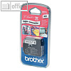 Brother Schriftbandkassette M-K 222, 9 mm x 8 m, rot auf wei?, M-K222BZ