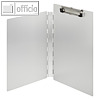 Klemmbrett mit Klappe, f?r DIN A4, seitlich ?ffnend, Aluminium, silber, 22017
