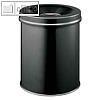 Durable Papierkorb SAFE, 15 Liter, rund, mit Flammenl?schkopf, schwarz, 330501