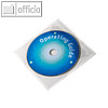 CD/DVD H?llen POCKETFIX, Verschlussklappe, transparent, selbstklebend, 100 St.