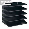 Sortierstation Business, 5 F?cher, B 360 x T 250 x H 330 mm, Stahl, schwarz