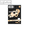 Ursus Spiralnotizblock, DIN A7, liniert, ECF, 70 g/m?, 40 Blatt, 608740010