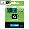 Dymo D1 Etikettenband, 19 mm x 7 m, schwarz auf gr?n, S0720890