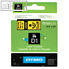 Dymo D1 Etikettenband, 19 mm x 7m, schwarz auf gelb, S0720880