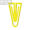 B?roklammern Kunststoffklips, dreieckig, 60 mm, hellgelb, 100er Pack, 1317-19