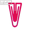 Laurel Büroklammern Kunststoffklips, dreieckig, 25 mm, pink, 500 Stück, 0113-40