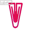 Laurel B?roklammern Kunststoffklips, dreieckig, 60mm, pink, 100er Pack, 1317-40