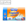 M?llbeutel mit Tragegriff, 5 Liter, antibakteriell, 40 St?ck auf Rolle