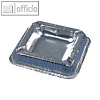 Papstar Alu-Aschenbecher, eckig, 125 x 125 mm, 100 St?ck, 14580