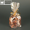 Boden-/Geschenkbeutel, 27 x 18 x 7 cm, transparent "Sterne, gold", 200er-Pack