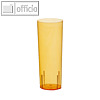 Papstar Longdrink-Gläser, 0.3 l, Ø 5.85 cm, 15.2 cm hoch, orange, 500 St., 16505