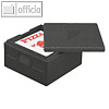 Papstar Isolier-Transportbeh?lter "Pizza", EPP, 41x41x24cm, schwarz, 5St., 15102