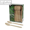 Papstar Einwegl?ffel, Holz "pure", 15.7 cm, 100 St?ck, 18249