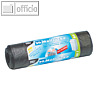 Papstar M?lls?cke zum Zuziehen, 60 l, 75 x 65 cm, 22 my, grau, 12 x 20 St.,14196