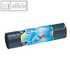 Papstar M?lls?cke, 150 Liter, 150 x 70 cm, 90 my, grau, 5 x 10 St?ck, 12328