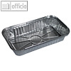 Papstar Lasagne-Schalen, Aluminium, 22 x 13 x 3.4 cm, 650 ml, 1.000 Stück, 14528