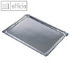 Papstar Servierplatten eckig, PE-besch., 34 x 45.5 cm, silber, 100 St., 11331