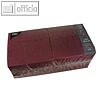 Papstar Servietten, 3-lagig, 1/4-Falz, 33 x 33 cm, bordeaux, 1.000 Stück, 12494