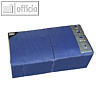 Papstar Servietten, 3-lagig, 1/4-Falz, 33 x 33 cm, dunkelblau, 1.000 St?ck,12487