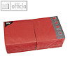 Papstar Servietten, 3-lagig, 1/4-Falz, 33 x 33 cm, rot, 1.000 Stück, 12483