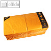 Papstar Servietten, 3-lagig, 1/4-Falz, 33 x 33 cm, orange, 1.000 Stück, 81658