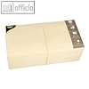 Papstar Servietten, 3-lagig, 1/4-Falz, 33 cm x 33 cm, creme, 1.000 St?ck, 12478