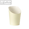 Papstar Snackbecher "To Go", Pappe, 0.16 l, ? 7.5 cm, beige, 1.500er-Pack, 10647