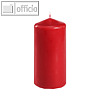 Papstar Stumpenkerze, ? 50 mm, H 100 mm, rot, 10er-Pack, 13431