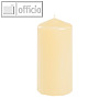 Papstar Stumpenkerze, ? 50 mm, H 100 mm, creme, 10er-Pack, 13436