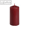 Papstar Stumpenkerze, ? 50 mm, H 100 mm, bordeaux, 10er-Pack, 13432