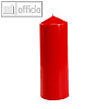 Papstar Stumpenkerze, Ø 60 mm, H 165 mm, rot, 10er-Pack, 13601